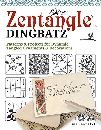 Zentangle Dingbatz book cover with patterned designs and lettering examples.