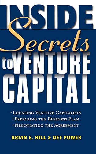 Book cover: "Inside Secrets to Venture Capital" with blue and gold text.
