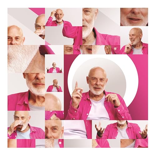 Album cover for Brian Eno’s “Eno” featuring a collage of the artist’s face.