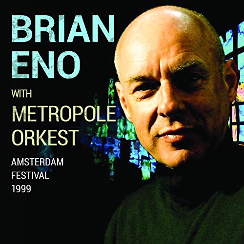 CD cover featuring portrait of Brian Eno with colorful abstract background.