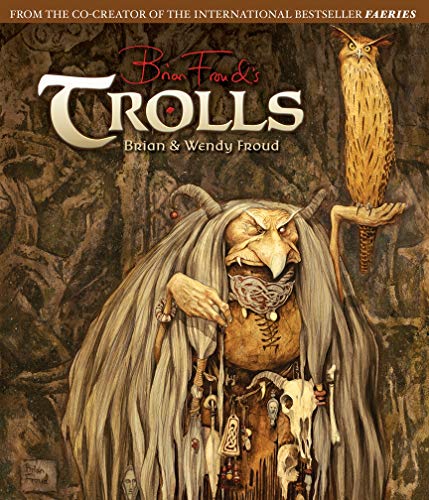 Book cover for "Trolls" featuring a troll and an owl.