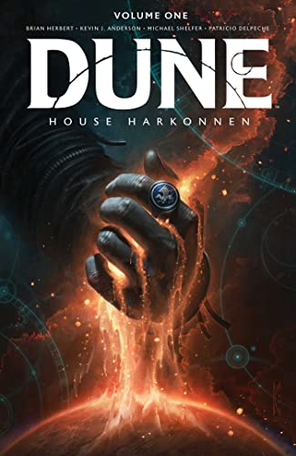 Cover of Dune: House Harkonnen Vol. 1, featuring a hand with a ring.