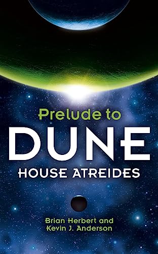Book cover for "House Atreides" with planet and text overlay.