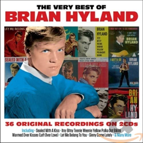 CD case with Brian Hyland's name and title, silver or white background, photo of artist.
