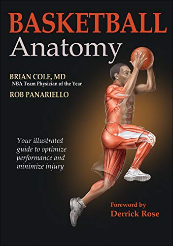 Book cover: "Basketball Anatomy" showing a muscular basketball player.