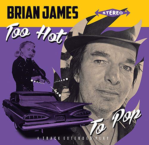 Record cover featuring a man in a hat, a car, and a singer.