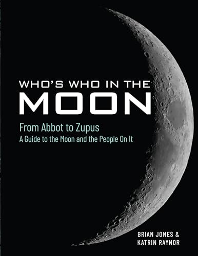 Book cover: "Who's Who In The Moon" with a crescent moon image.
