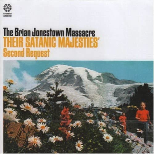 Album cover featuring a mountain landscape, wildflowers in the foreground, and two young children.