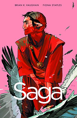 Comic book cover featuring a horned man in red robes against a pink background.