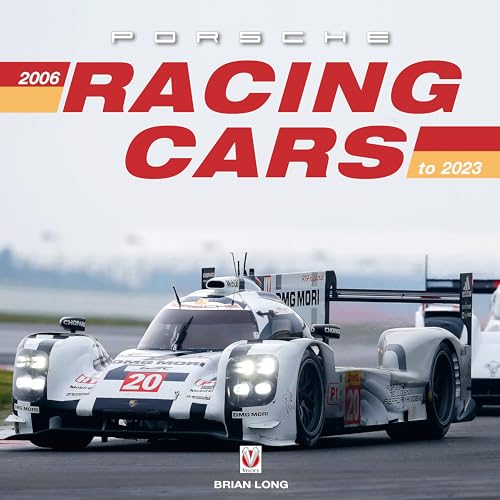 Book cover: "Porsche Racing Cars 2006 to 2023" featuring a white race car.