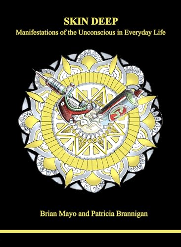 Book cover: "Skin Deep" with a mandala and tattoo machine illustration.