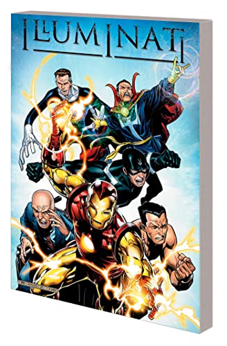 Book cover featuring six superhero characters with energy effects.