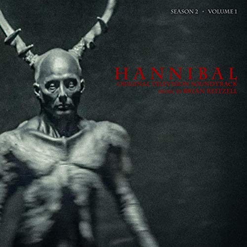 Vinyl cover featuring a dark, textured figure with antlers and the title Hannibal.