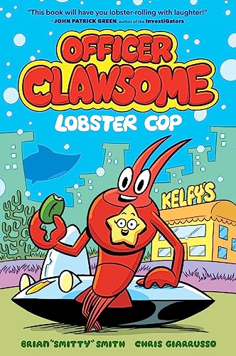 Cartoon lobster police officer with a star badge, book cover.