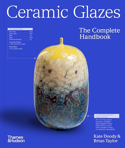 Book cover: "Ceramic Glazes," showing a glazed ceramic bottle.