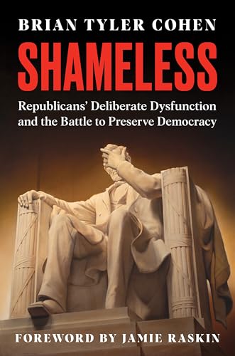 Book cover for “Shameless” with a distressed Lincoln Memorial image.