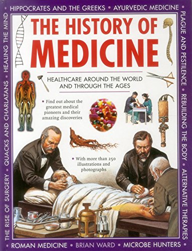 Book cover: “The History of Medicine” with medical illustrations and portraits.