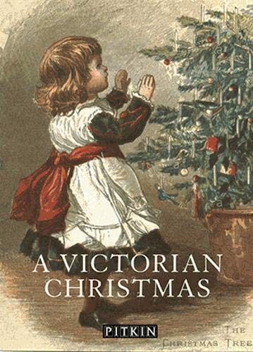 Victorian-era illustration of a child reaching for a decorated Christmas tree.