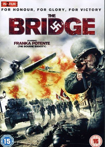 DVD cover for "The Bridge," depicting WWII combat and soldiers.