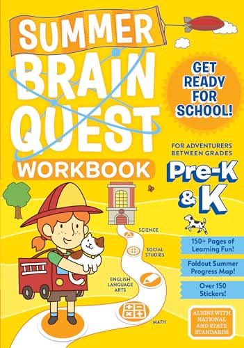 Colorful workbook cover for Pre-K & K summer learning activities.