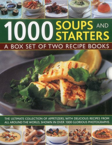 Cookbook cover featuring grilled halloumi and various soup & starter images.