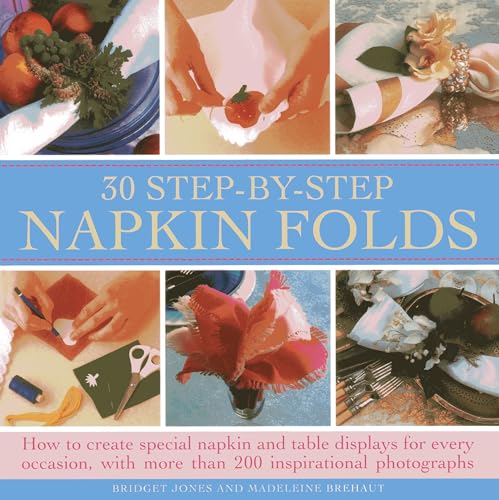 Book cover displaying various creatively folded napkins and table settings.
