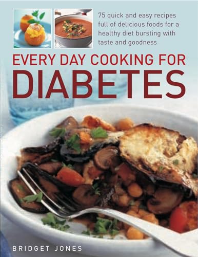 Book cover titled Every Day Cooking for Diabetes featuring a bowl of roasted vegetables.