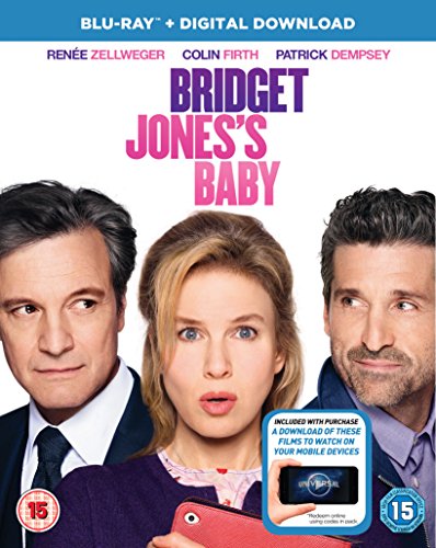 Blu-ray case for "Bridget Jones's Baby" featuring Renée Zellweger on the cover.