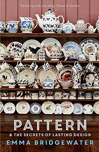 Book cover featuring shelves filled with patterned ceramic dishes and the title "Pattern.
