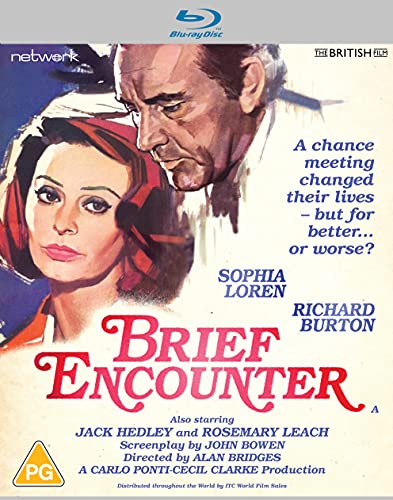 Blu-ray cover for "Brief Encounter" featuring Sophia Loren and Richard Burton.