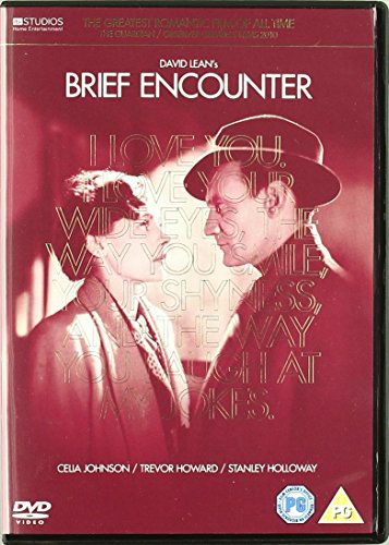 DVD cover for Brief Encounter featuring a red-tinted close-up of the two lead actors.