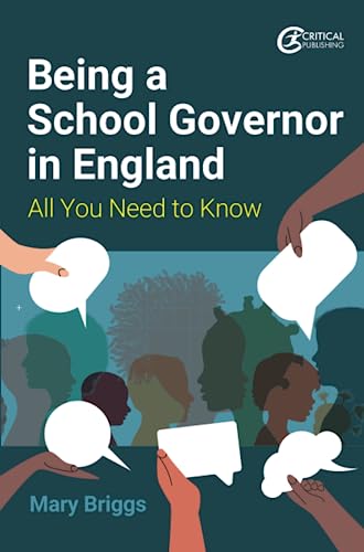 Book cover: “Being a School Governor in England” with illustrated hands and children.