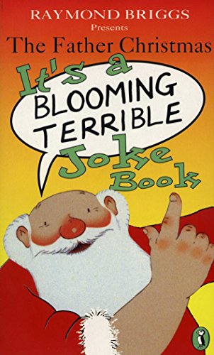 Book cover: Santa Claus illustration with bold, playful text.