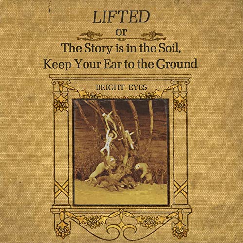 Bright Eyes CD cover with ornate gold frame and forest imagery.