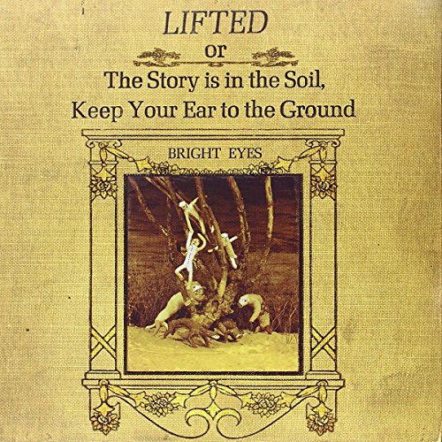 Bright Eyes album cover: figures climbing a tree over a landscape.
