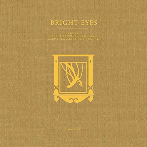 Bright Eyes album cover: textured gold with a bird emblem.