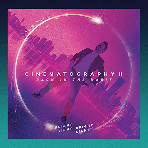 CD cover: man in suit leaping before a city skyline, pink haze.