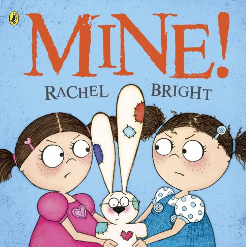 Book cover: two girls glaring, pulling a stuffed rabbit between them.