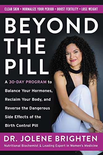 Book cover featuring a woman with curly hair and the title "Beyond the Pill.