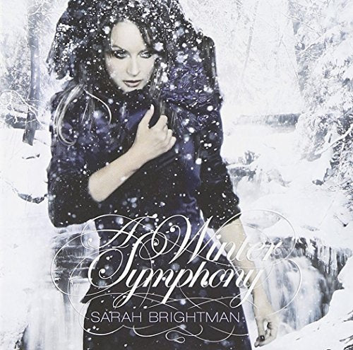 "A CD cover featuring Sarah Brightman in a snowy landscape."
