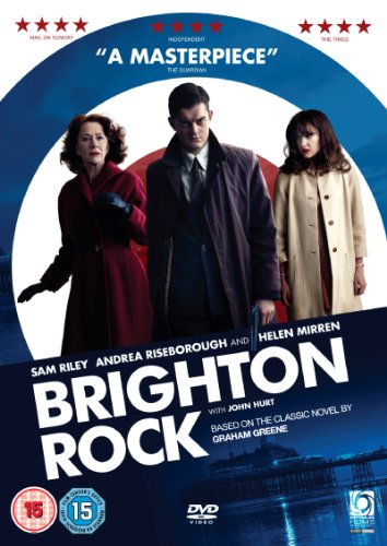DVD cover for Brighton Rock featuring three actors against a blue and white background.