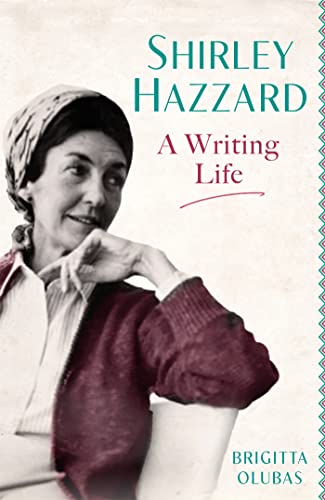 Book cover featuring a portrait of author Shirley Hazzard in red tones.