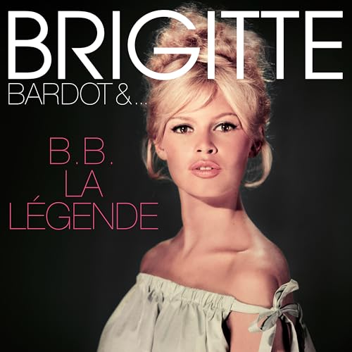 Brigitte Bardot portrait on vinyl album cover, black and pink text.