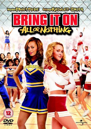 DVD cover for "Bring It On: All or Nothing" featuring cheerleaders.