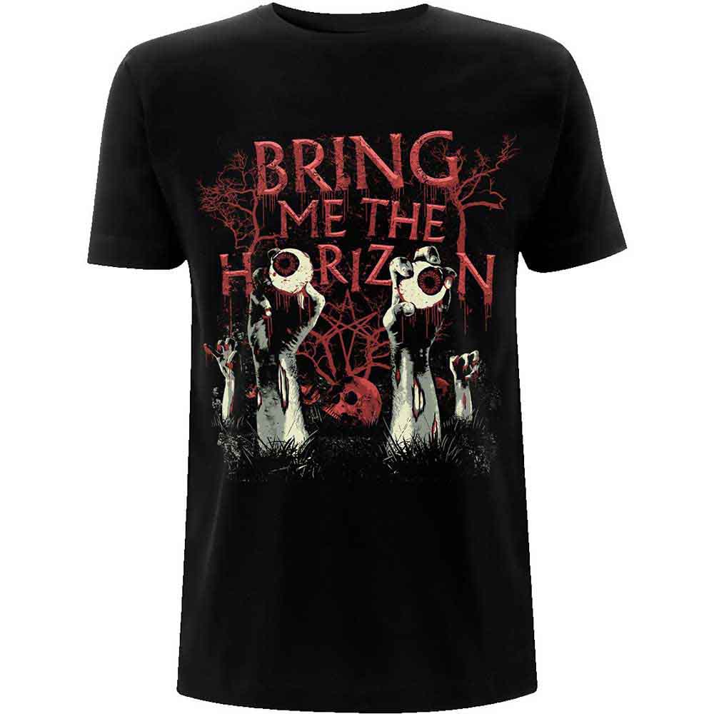 Black t-shirt with Bring Me The Horizon's "Graveyard Eyes" graphic, size XX-Large.