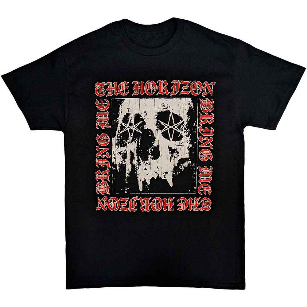 Black t-shirt with Bring Me The Horizon metal logo skull graphic, size XX-Large.