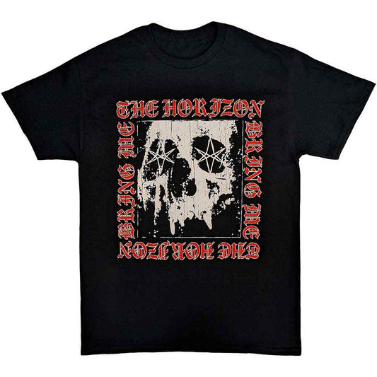 Black t-shirt with Bring Me The Horizon metal logo skull graphic, size XX-Large.