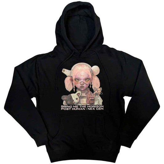 Black hoodie featuring Bring Me The Horizon’s “Nex Gen” album cover art.