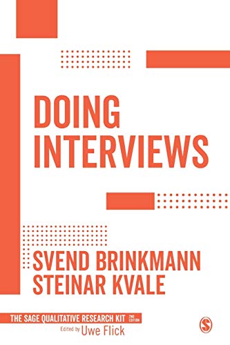Book cover titled Doing Interviews by Svend Brinkmann and Steinar Kvale with orange accents.