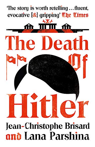 Book cover: “The Death of Hitler” with a silhouetted head and building.